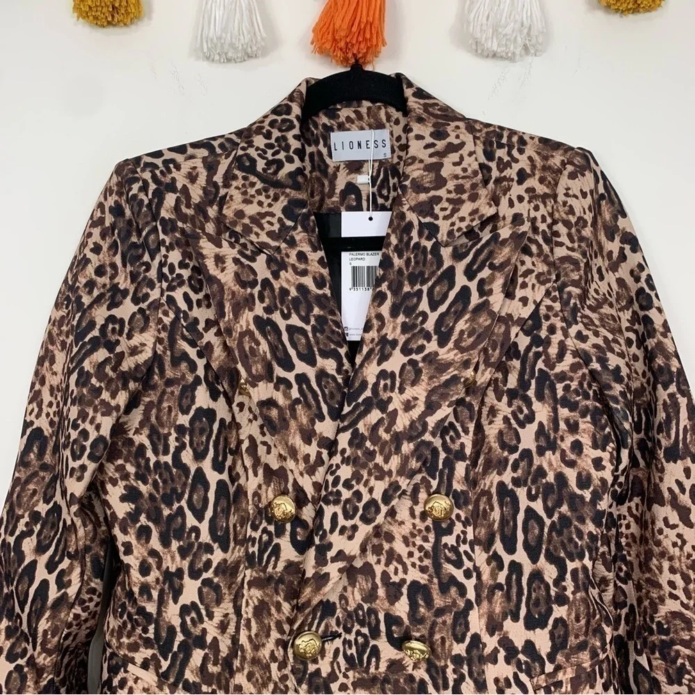 NWT Lioness Palermo Leopard Print Blazer Size Small - Picture 4 of 14